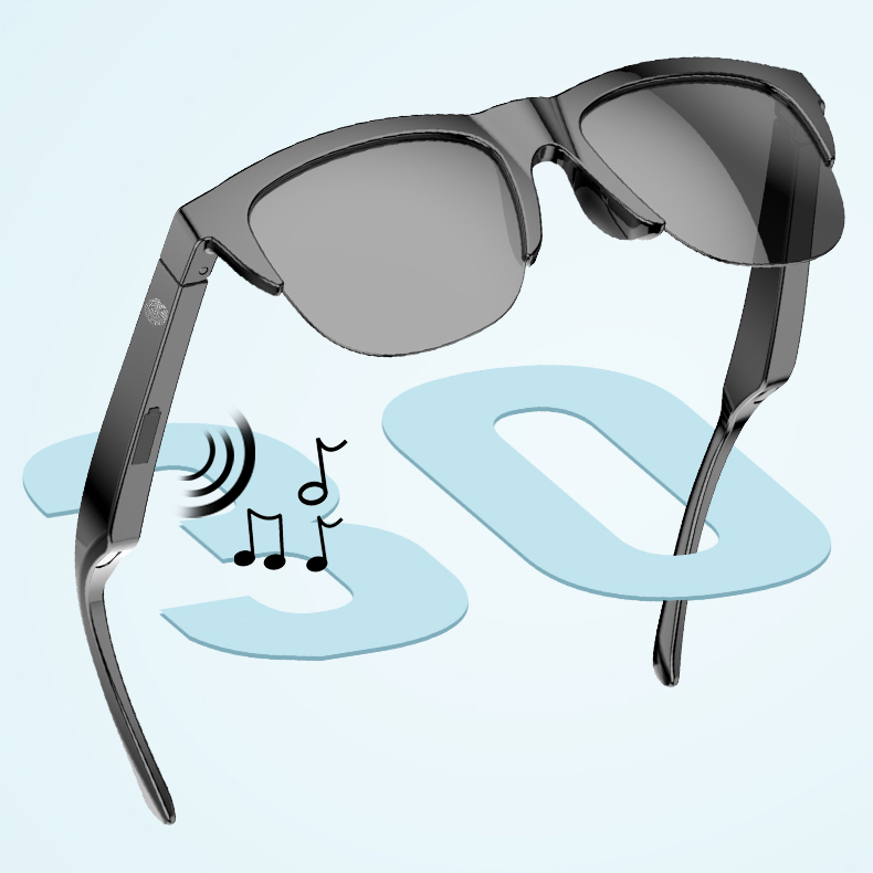 Gafas de sol inteligentes polarizadas con bluetooth, proteción UVA 100% micrófono y altavoces.