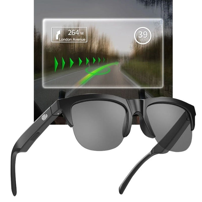 Gafas de sol inteligentes polarizadas con bluetooth, proteción UVA 100% micrófono y altavoces.